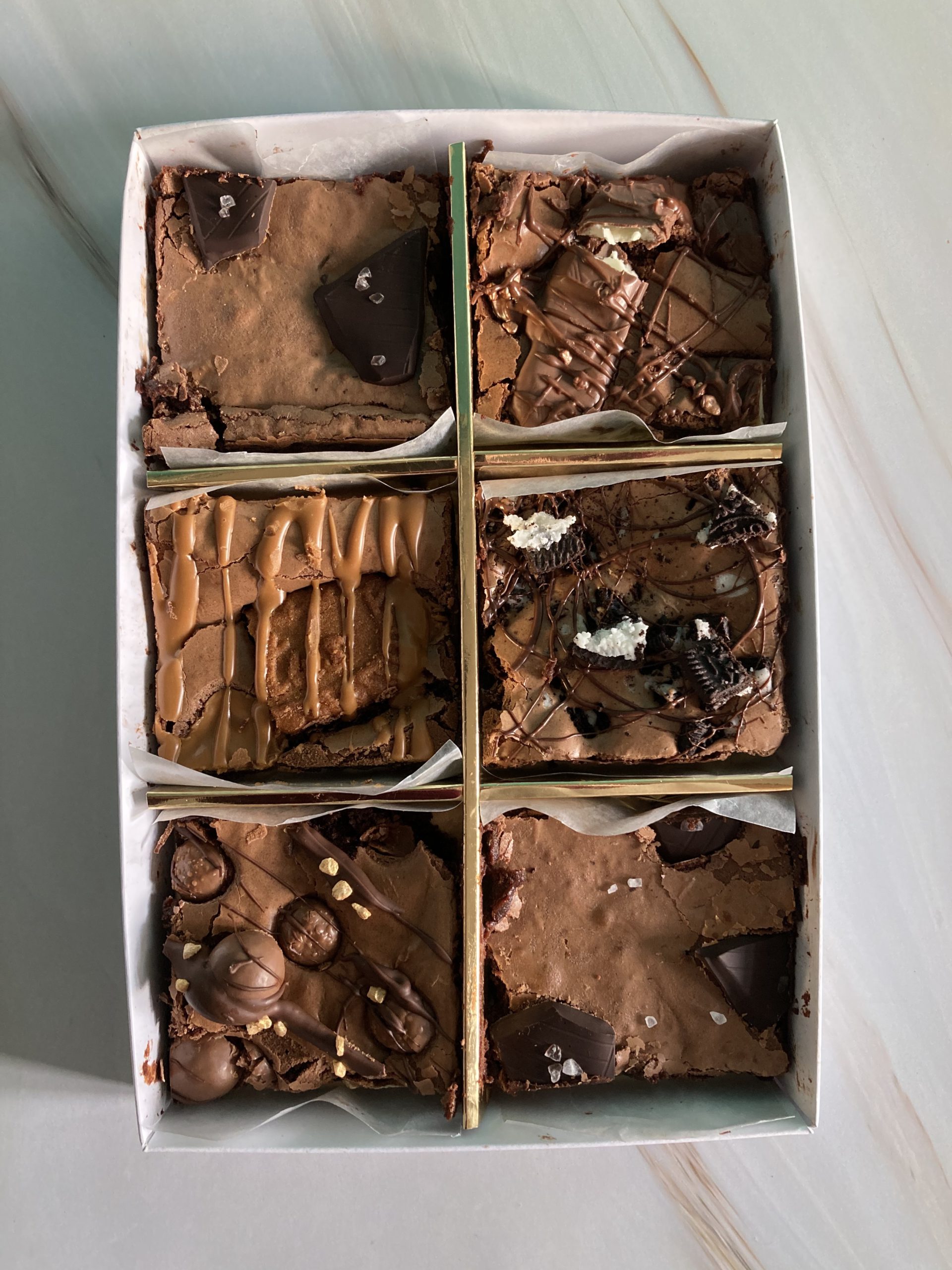 Mixed Brownie Box (includes flavours containing nuts) Tiny Beast Bakes